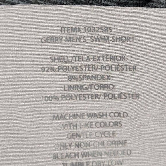 Gerry Mens Medium Swim Board Shorts Gray Flat Front Outdoors Trunks - Picture 10 of 11